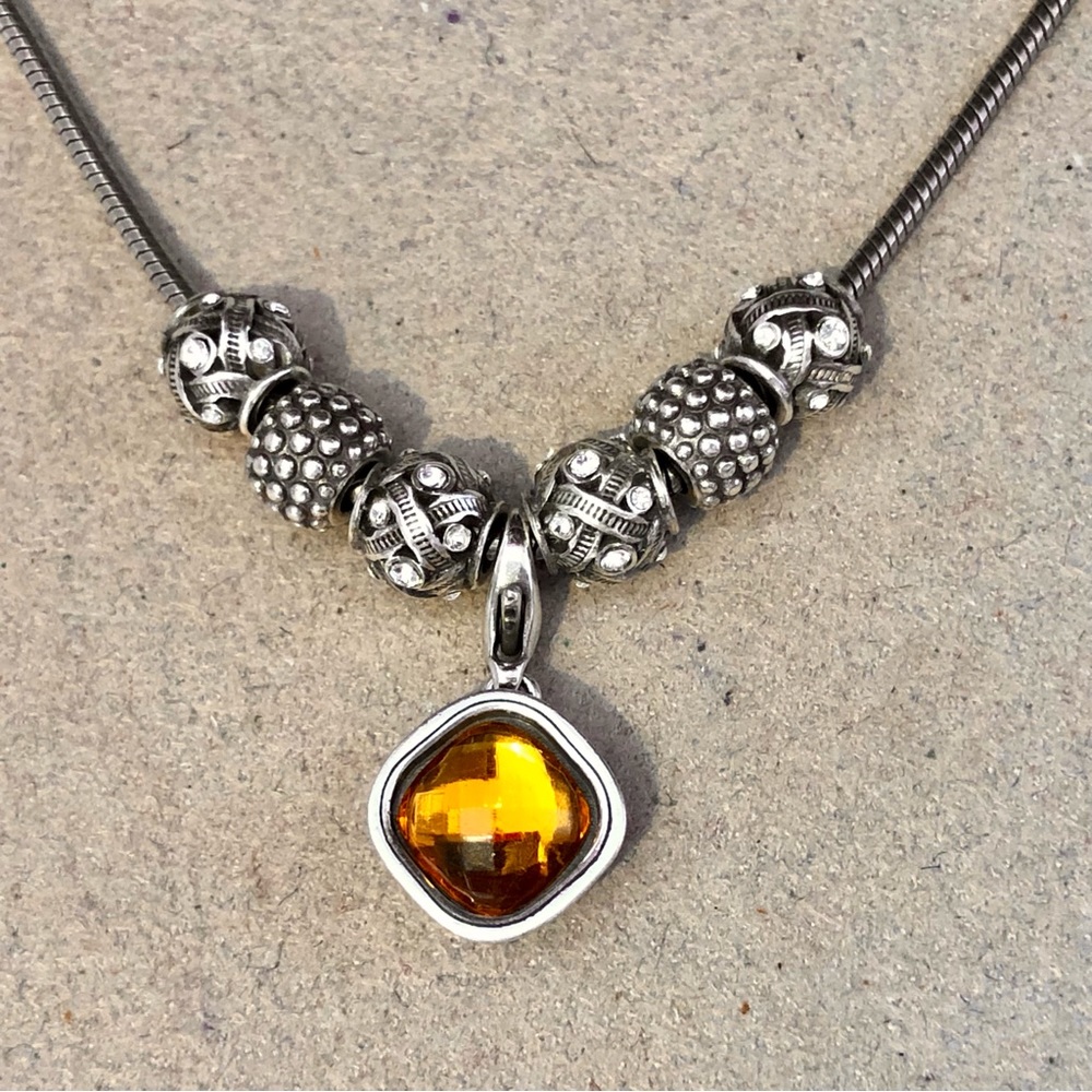 Brighton November Venus Birthstone Charm in golden-brown Topaz Retired - Picture 5 of 6